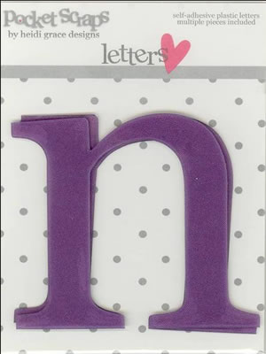 Heidi Grace - Girlfriends - Plastic Alpha Stickers n - 2/pk  (sold in 3's)